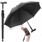 Walking Cane Umbrella  Walking Sticks Crutch Umbrella  Heavy Duty 