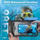 Rynapac Large Waterproof Phone Pouch Up To 10 - 2 Pack Ipx8 Waterproof Phone