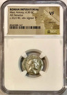 43-30 Bc Marc Antony Ancient Roman Silver Denarius Coin W p Behind Ear Ngc Vf