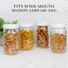 Wide Mouth Plastic Mason Jar Lids 24pk Bundle  2 Dozen Unlined 86-450 Size