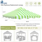 Kids Outdoor Playhouse Replacement Canopy Green 56x56x4 7  Waterproof