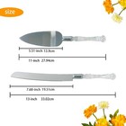 Cake Knife And Server Set   Acrylic Faux Crystal Handles   Premium 420 Stainl   