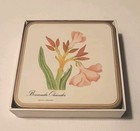 Vintage Pimpernel Coasters Flower Garden Decor Drinkware England Cork Back Nos 