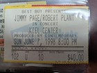 Vintage  rare  Kshe 95 Page And Plant  zeppelin  1998 Concert Promo Sticker