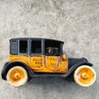 Arcade Cast Iron Yellow Cab Buick Flat Top Toy Vintage 