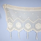 Crochet Window Valance Beige Tassel Farmhouse Cottage Retro 58 X 15 Retro