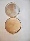 Vintage Yellow Guilloche Enamel Powder Compact W  Yellow Rose