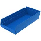 12 Pack Akro-mils 30158 Blue Shelf Bins  8-3 8  Wide X 17-7 8  Deep X 4  High
