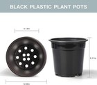 100 Pack Black Garden Nursery Plastic Pots 1 2gallon Flower Plant Container Seed