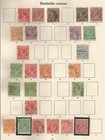 Australia  A Used Gv Collection Of 90 Stamps On 6 Album Pages High Cat See Scans