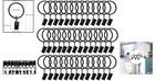 Elegant Black Metal Curtain Rings With Clips - 40 Pack For Home And Office Use