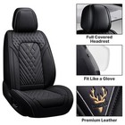Front Set Seat Covers For Genesis G80 2017-2026  Black