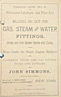 1885 Illustrated Catalogue   Price List - John Simmons New York - Brass Fittings