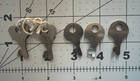 Lot Of 5  Vintage Small Flat Keys Unmarked