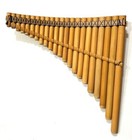 22 Tubos Panflauta Sintonizable Bamb   Natural De Per   Estuche Incluido