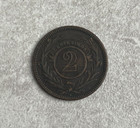 1869 Uruguay 2 Centesimos L2