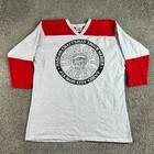 Vintage Iron City Beer Pittsburgh Brewing Shirt Mens L Gray Red 3 4 Sleeve 90s