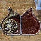 Vintage Carl Fischer French Horn W olds   Sons  Case   Bach Mouth Piece 