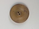 Vintage - Handmade Wooden Leaf Bugle Button With Studs - B24