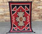 Southwestern Navajo Ganado Rug Handmade Antique Native American Wool Large Rugs