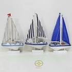 Home Nautical Decor Wood Model  10 5 tall  Sailing Boat Tall Ship Sailer Yacht