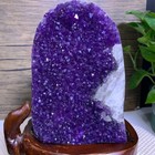 3 3kg Top Natural Amethyst Geode Quartz Cluster Crystal Specimen Healing  stand