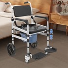 Foldable Shower Rolling Chair Folding Bath Wheelchair Heavy Duty Shower Chair