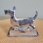 Set Of 2 Vtg Scottie Dog Metal Bookends Antiqued Gold Cast Iron Canine  read 