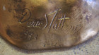 Vintage Kenya Artist Denis Mathews Bronze Lion Cub Pawprint 1992