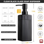 Black Glass Soap Dispenser  Hand Soap Dispenser With Stainless Steel Pump For   