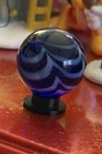 Slag Blue Glass Marble  Beautiful Shooter  Handmade  Transitional 