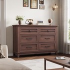Modern 6 Drawer Dresser For Bedroom Freestanding Wooden Chests Of Drawers