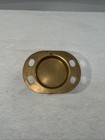 Antique Industrial Brass 4 Toothbrush   Tumbler Vanity Stand 1900s Deco Primitiv