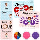 28 Pcs Valentines Religious Handprint Craft Greeting Cards With 3 Pcs Large 