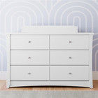 Crescent 6 Drawer Double Dresser  white      Greenguard Gold Certified  Kids Dress
