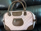 Sherpa s Trading    tote Around Town    Small Pet Travel Carrier Pink  brown Leather