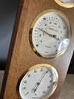 Vintage Wooden Wall Weather Station - Thermometer Barometer Humidity Gauge