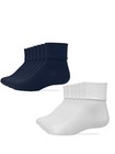 Jefferies Socks Youth Girls Boys School Uniform Turn Cuff Crew Socks 6 Pair Pack