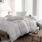3pcs Tufted White Boho Duvet Cover Queen King Size Chic Bedding Comforter Set
