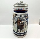 Avon Great American Baseball Pewter Lidded Beer Stein Handcrafted Brazil 1984