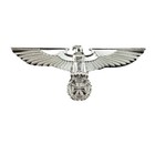 Ww2 German Silver Eagle W  Iron Cross Badge Hat Pin Brooch Military Medal Emblem