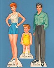 Original Vintage 1953 Lucille Ball  Desi Arnaz  Little Ricky Paper Dolls cut Set