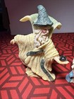  31u Lot Of 3 Wizard Magician Fantasy Figurine Statue With Crystal Ball