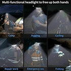 Cob Led Headlamp Usb Rechargeable Headlight Torch Work Light Bar Head Band Lamp