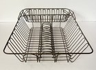 Antique  Early  Primitive Metal Galvanized Wire Sink Dish Rack Tray Dryer Stand