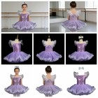 Girls Ballet Stage Performance Outfits Dancewear Tutu Dress Practice Ballerina