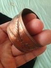 Vintage Native American Navajo Bell Trading Post Wide Copper Cuff Bracelet 7 