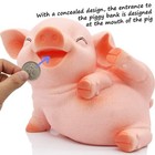 Squint Pig Money Bank Shatterproof Creative Piggy Bank Stores Coin Birthday Gift