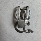 Vtg Apollo Sterling Silver Napkin Clip Fancy Initial Bookmark Money Holder Clip