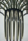 Antique Black Bakelite  Plastic Rhinestone Hair Comb Piece Accessory Headpiece